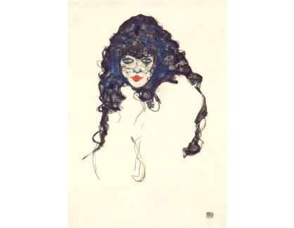 VES 69 Egon Schiele - Žena s černými vlasy