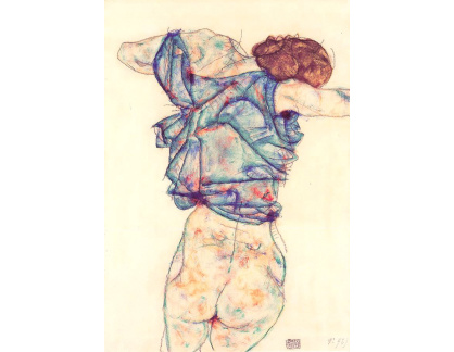 VES 155 Egon Schiele - Svlékající se žena