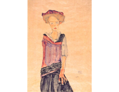 VES 183 Egon Schiele - Stojící dívka