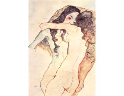 VES 208 Egon Schiele - Dvě objímající se ženy