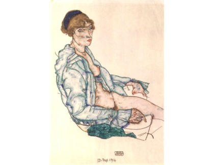 VES 219 Egon Schiele - Dívka s vykásanou sukní