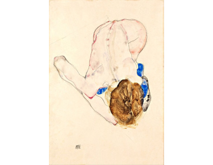VES 255 Egon Schiele - Akt s modrými punčochami