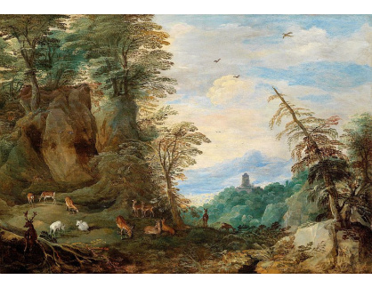 BRG-07 Jan Brueghel a Joos de Momper - Hornatá krajina s jeleny