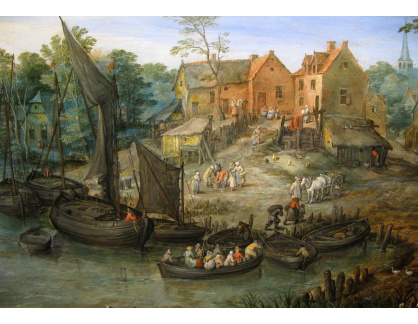BRG-60 Jan Brueghel - Lodě na v přístavu řece