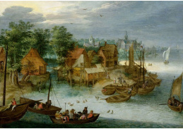 BRG-87 Jan Brueghel - Rybářská vesnice na vodě