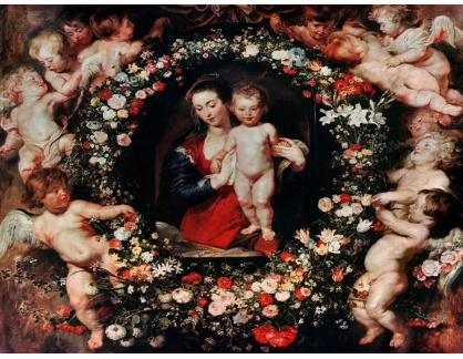BRG-246 Jan Brueghel a Peter Paul Rubens - Madonna v girlandě květin