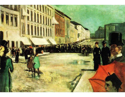 VEM13-132 Edvard Munch - Vojenská hudba na Karl Johan Street