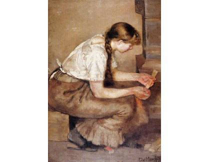 VEM13-82 Edvard Munch - Dívka u kamen