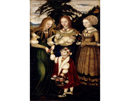 VlCR-122 Lucas Cranach - Svatá Dorota, Agnes a Gwendolyn
