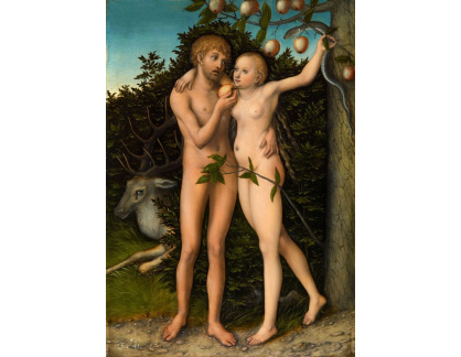 VlCR-168 Lucas Cranach - Adam a Eva v ráji