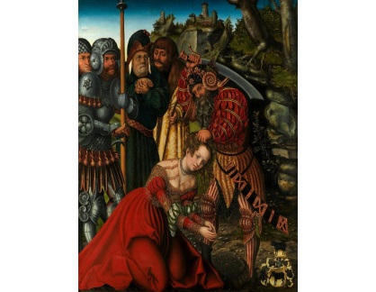 VlCR-241 Lucas Cranach - Mučednictví svaté Barbory
