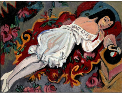 VELK 106 Ernst Ludwig Kirchner - Dívka v bílé košili