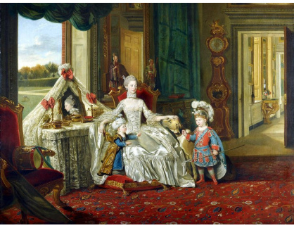 VN-64 Johann Zoffany - Královna Charlotte se svými dvěma nejstarší syny
