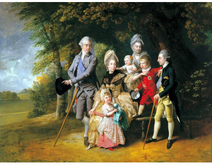VN-65 Johann Zoffany - Královna Charlotte se svými dětmi a bratry