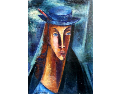 VN-267 Ernst Wolfhagen - Žena s modrým kloboukem
