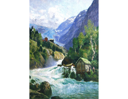 VN-282 Fritz Stoltenberg - Horská krajina s vodopádem