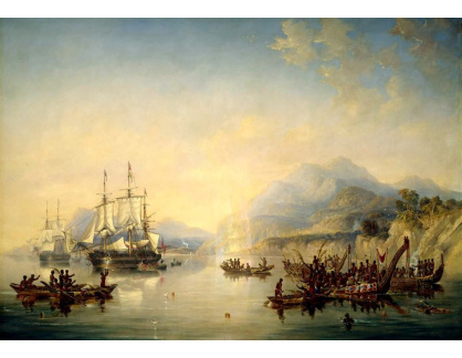 VANG187 John Wilson Carmichael - Lodě Erebus a Teror na Novém Zélandu v srpnu 1841