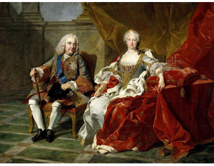 VF167 Louis-Michel van Loo - Portrét Philip V a Elizabeth Farnese