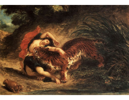 VEF 03 Eugene Ferdinand Victor Delacroix - Indka napadená tygrem