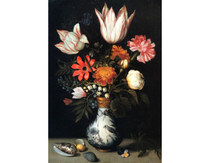 VH578 Ambrosius Bosschaert - Tulipány, růže a karafiáty