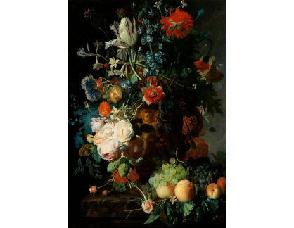 VH734 Jan van Huysum - Zátiší s květinami a ovocem