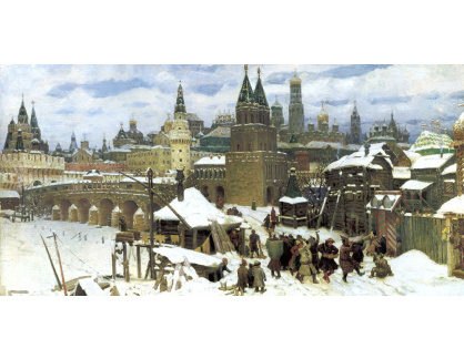 VR16 Apollinary Vasnetsov - Kamenný most všech svatých v Moskvě koncem 17 století