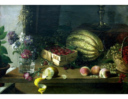 VR209 Ivan Chruckij - Zátiší s květinami, ovocem a dýni