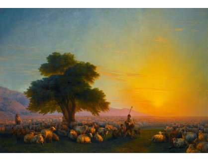 VR-365 Ivan Konstantinovič Ajvazovskij - Pastýři se svým stádem