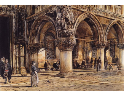 VALT 59 Rudolf von Alt - Pohled na Dóžecí palác v Benátkách