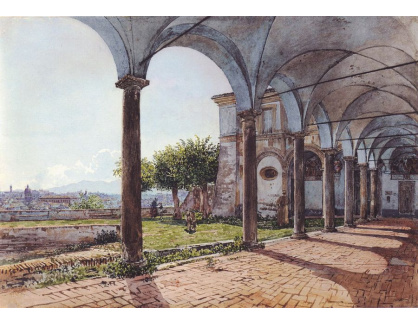 VALT 63 Rudolf von Alt - Pohled z kláštera Sant Onofrio v Římě