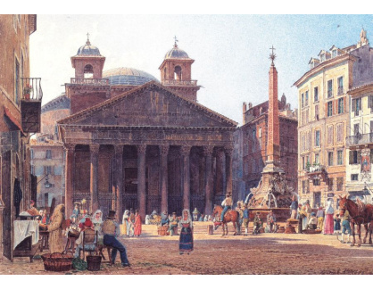 VALT 72 Rudolf von Alt - Pantheon a Piazza della Rotonda v Římě