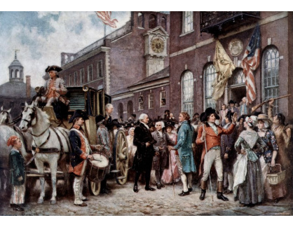 VU12 Jean Leon Gerome Ferris - Washington na inauguraci ve Philadelphii roku 1793