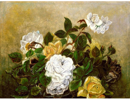 VU34 Robert Scott Duncanson - Zátiší s růžemi
