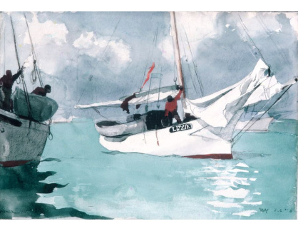 VU63 Winslow Homer - Rybářské lodě v Key West