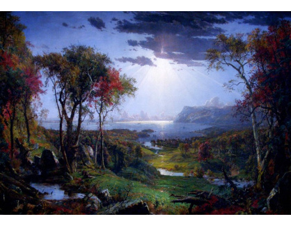 VU89 Jasper Francis Cropsey - Podzim na řece Hudson