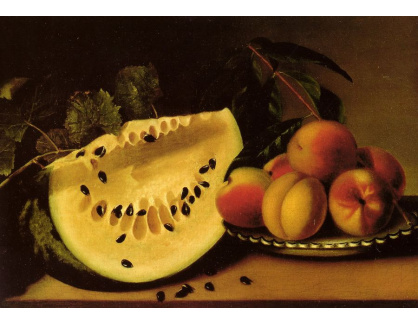 VU117 Margaretta Angelica Peale - Zátiší s melounem a broskvemi