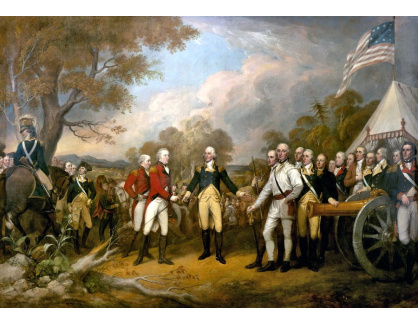 VU133 John Trumbull - Kapitulace britského generála Johna Burgoyne u Saratogy, 17. října 1777