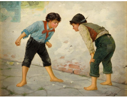 VCM 304 Josef Wenzel - Chlapci hrající kostky