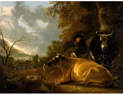 VH24 Aelbert Cuyp - Krajina s krávami a mladým pastevcem