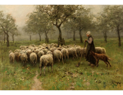 VH57 Anton Mauve - Pastýřka se stádem ovcí