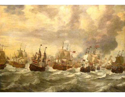 VL31 Willem van de Velde - Epizoda z čtyřdenní bitvy na moři 11-14 června 1666 ve druhé anglo-holandské válce