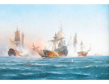 VL54 Ludvig Richarde - Loď Wachtmeister v bitvě proti ruským lodím roku 1719