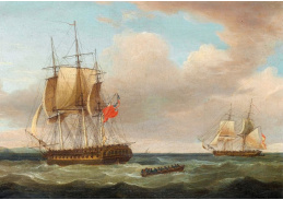 VL71 Thomas Whitcombe - Anglická fregata pronásledující španělskou brigu