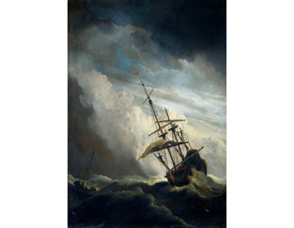 VL111 Willem van de Velde - Loď v nouzi během zuřící bouře