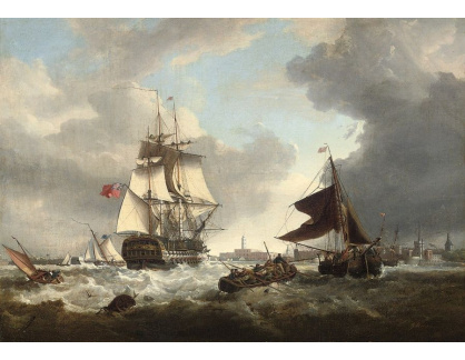 VL203 George Webster - Stahování plachet před vstupem do přístavu Portsmouth