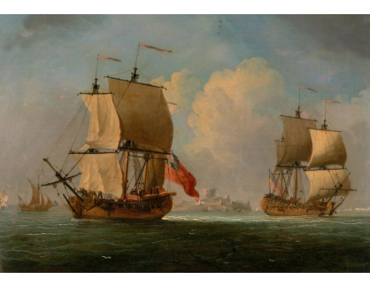 VL368 Francis Swaine - Anglická šalupa a fregata v lehkém vánku