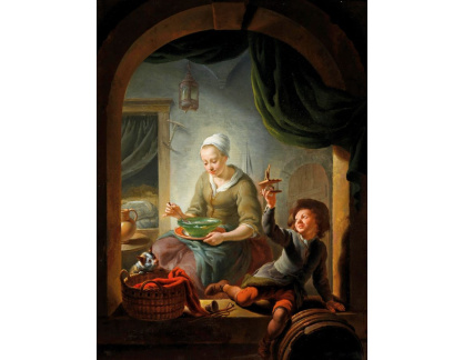 DDSO-263 Louis de Moni - Mladá žena a chlapec s pasti na myši