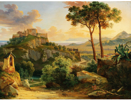 Slavné obrazy III-DDSO-614 Franz Kutschera - Pevnost Massa poblíže Carrara