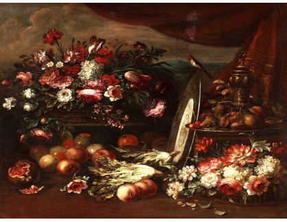 DDSO-1443 Neznámý autor - Zátiší s květinami a ovocem