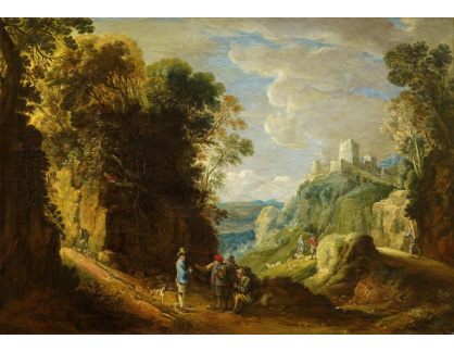 DDSO-1197 David Teniers - Krajina s postavami a pevnost na kopci
